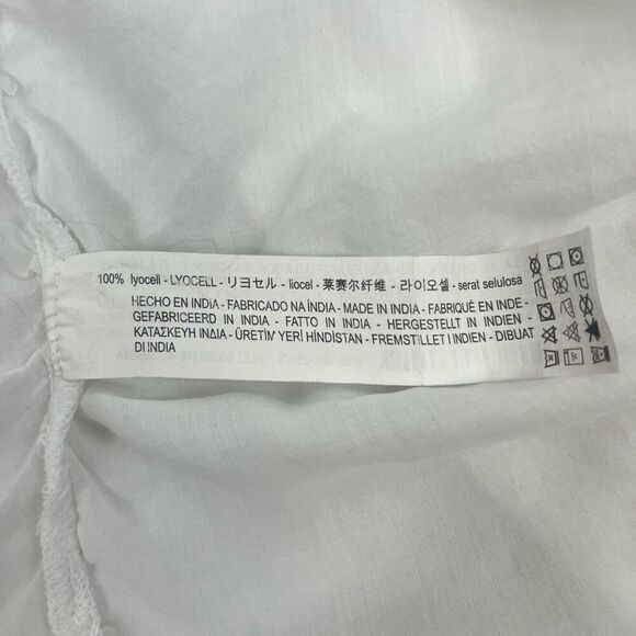 Zara Z1975 Denim Womens Chambray Long Sleeve Button Up Shirt White Size Small - Picture 6 of 14